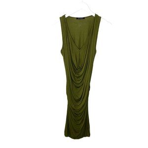 Plein Sud  Olive Green Draped Dress